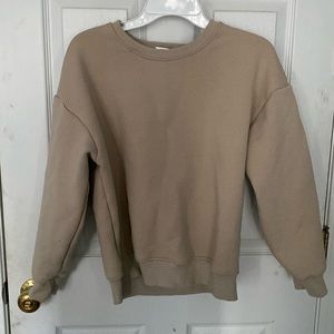 tan crewneck
